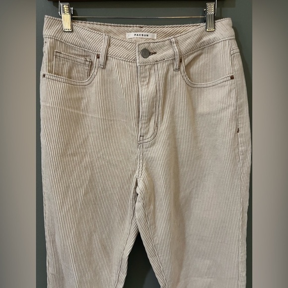 PacSun Cream Corduroy Mom Jeans NWOT size 27 - Picture 5 of 10